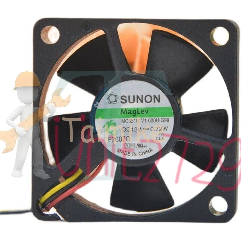 1PC 3.5CM 3-wire silent cooling small fan MC35101V1-000U-G99 12V 0.72W~