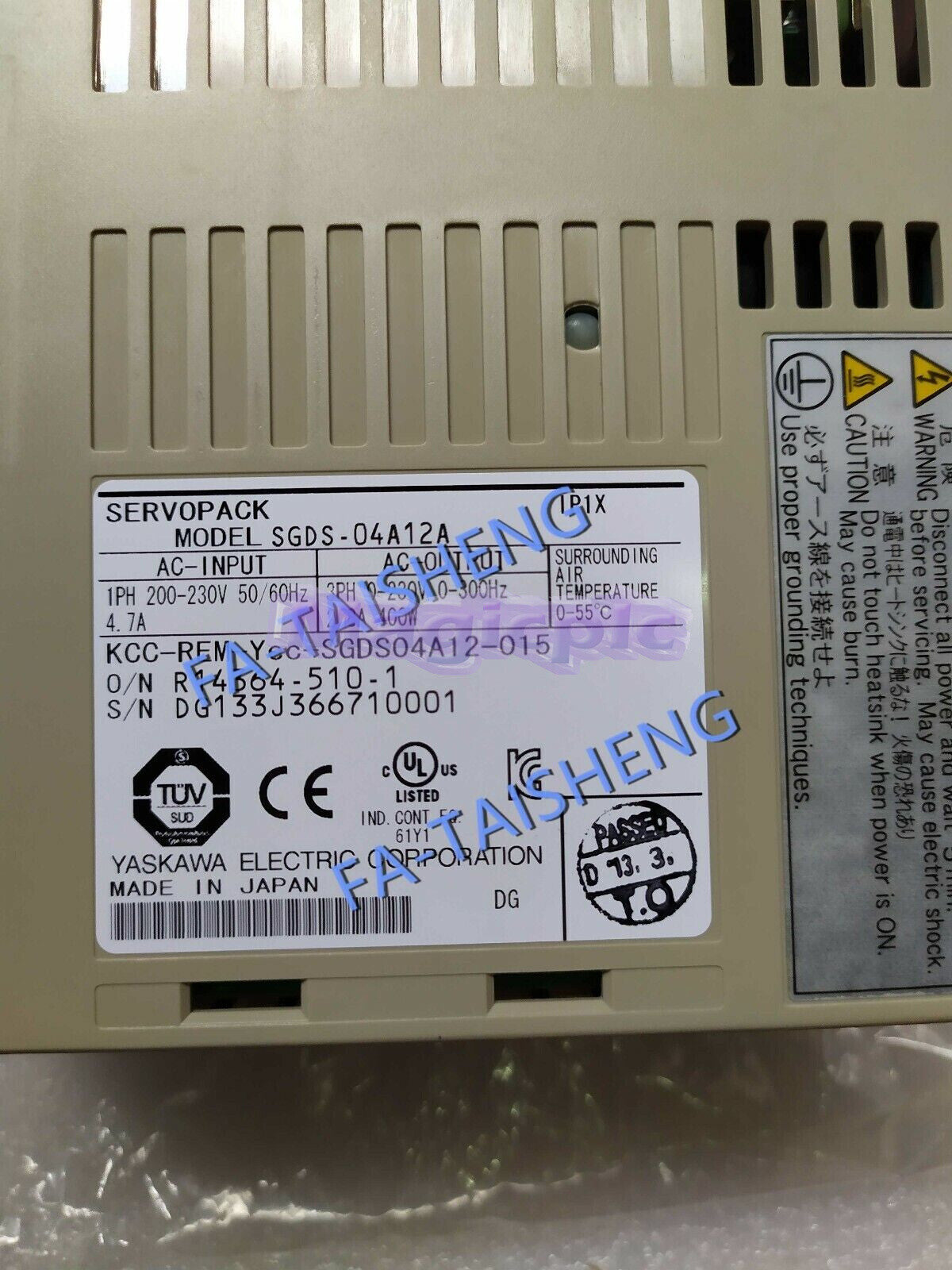 new YASKAWA SGDS-04A12A AC SERVO DRIVER SGDS04A12A 1pcs