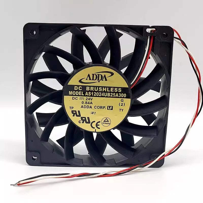 ADDA AS12024UB25A300 DC24V 0.84A 3-Wire Inverter Cooling Fan