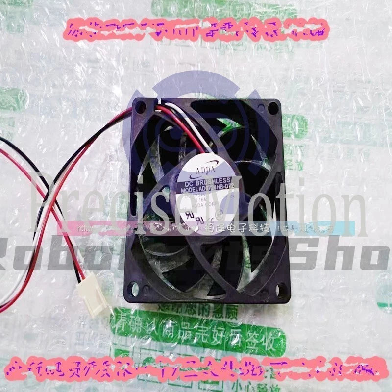 1 PCS ADDA Fan AD0724HB-D72 DC 24V 0.16A 7015 7CM 3 WIRE cooling fan