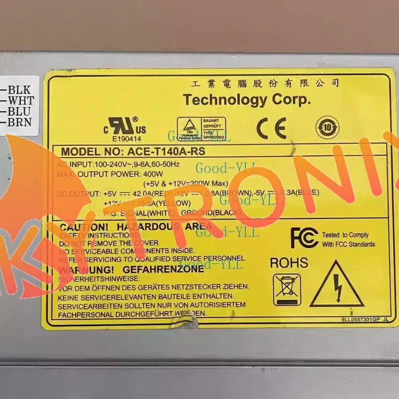 IEI AT P8P9 400W PSU Industrial Computer Power Supply ACE-T140A-RS ACE-T140A