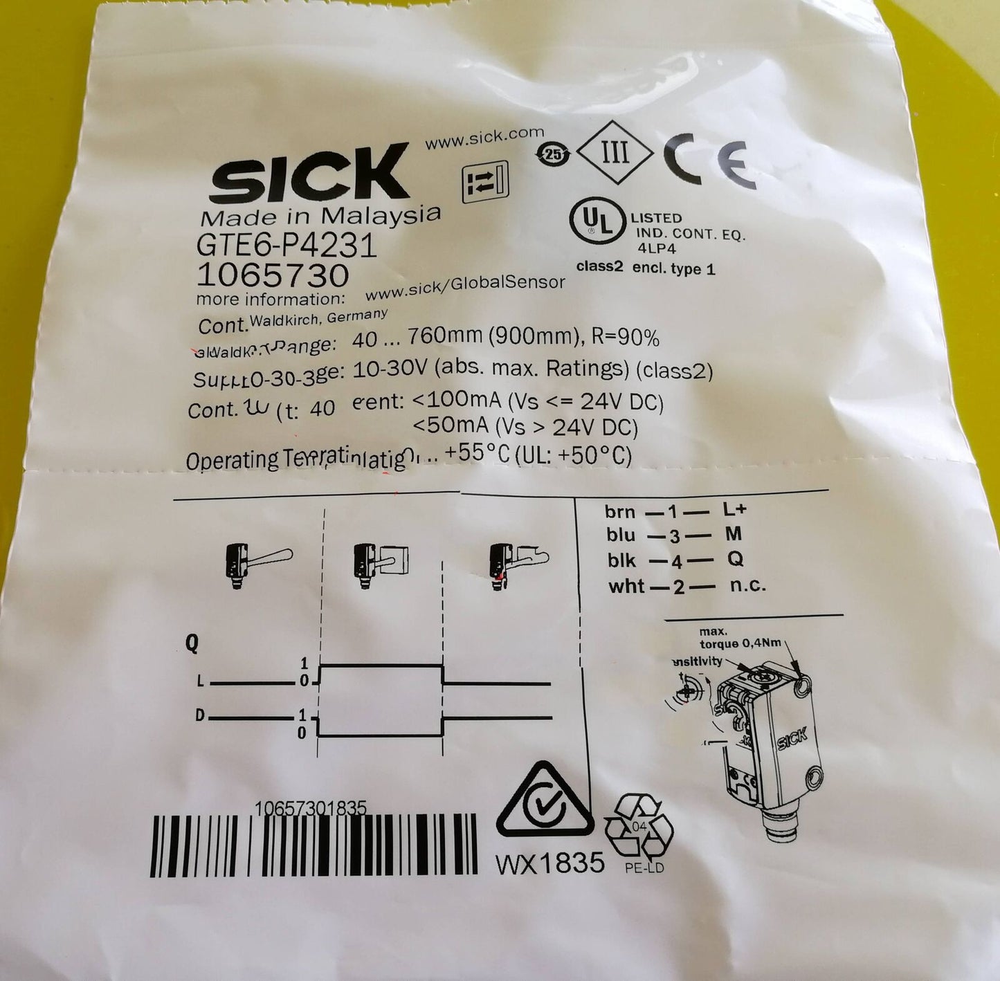 new SICK GTE6-P4231 Photoelectric Switch Sensor - SICK