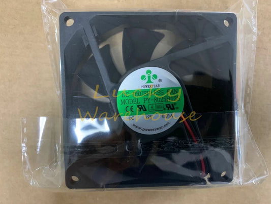 POWERYEAR FAN PY-8025H12S 12v 0.2A 8025 8CM 2 PIN