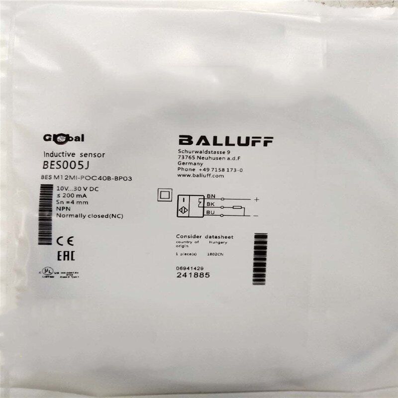 1PC BALLUFF BES M12MI-POC40B-BP03 Proximity Sensor Fast - BALLUFF