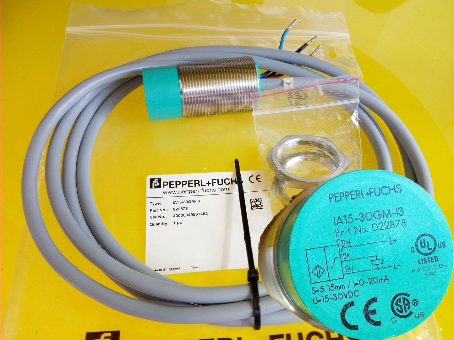 1PCS Pepperl+Fuchs IA15-30GM-I3 Proximity Switch - PEPPERL+FUCHS