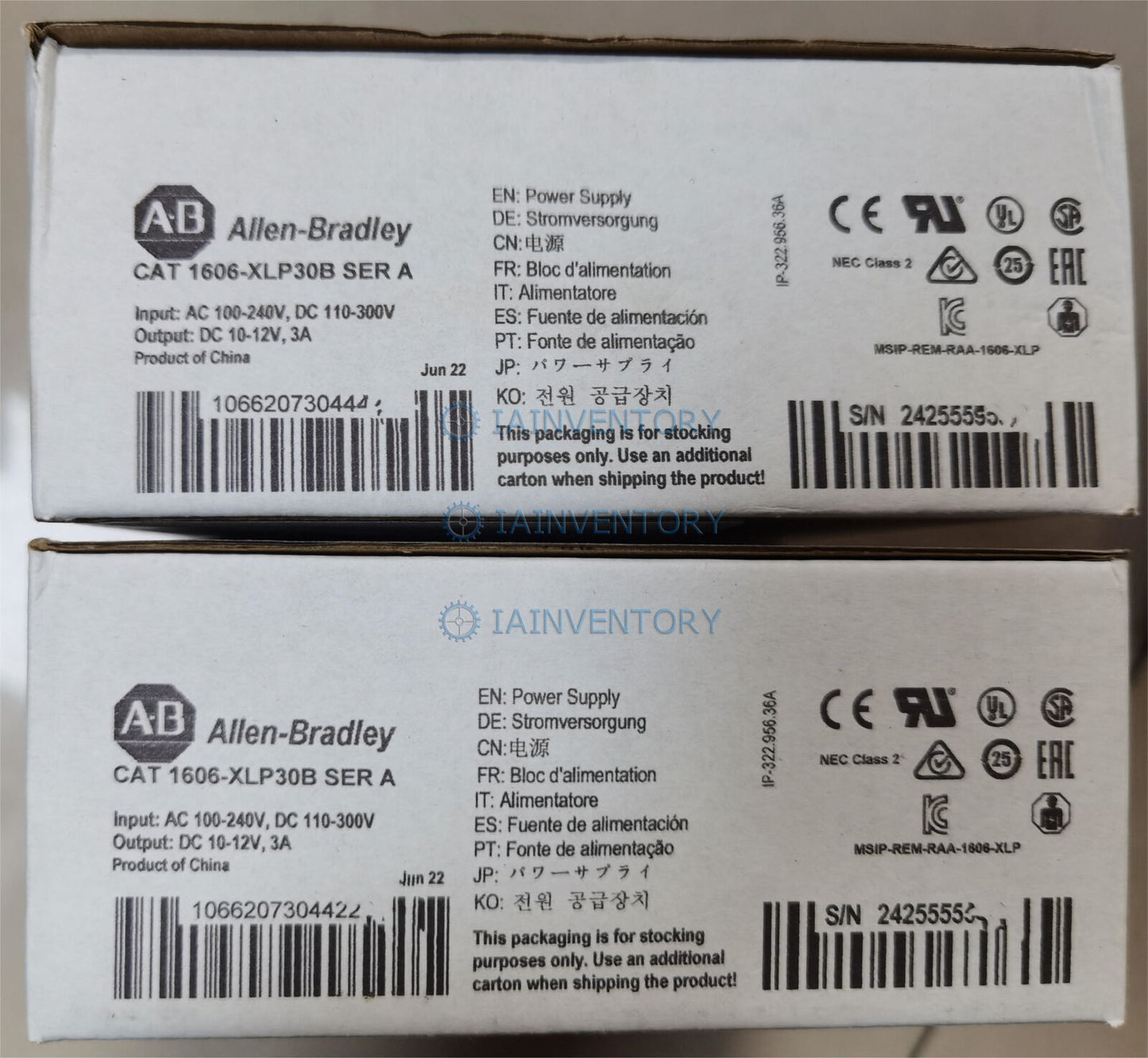 Allen Bradley 1606-XLP30B Ser A Power Supply 1 PC, 200W Input, 300W Output, 24V DC Input, 400V DC Output, High Efficiency - ALLEN BRADLEY