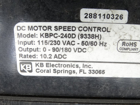 KB Electronics KBPC-240D Black Motor Drive - KB ELECTRONICS
