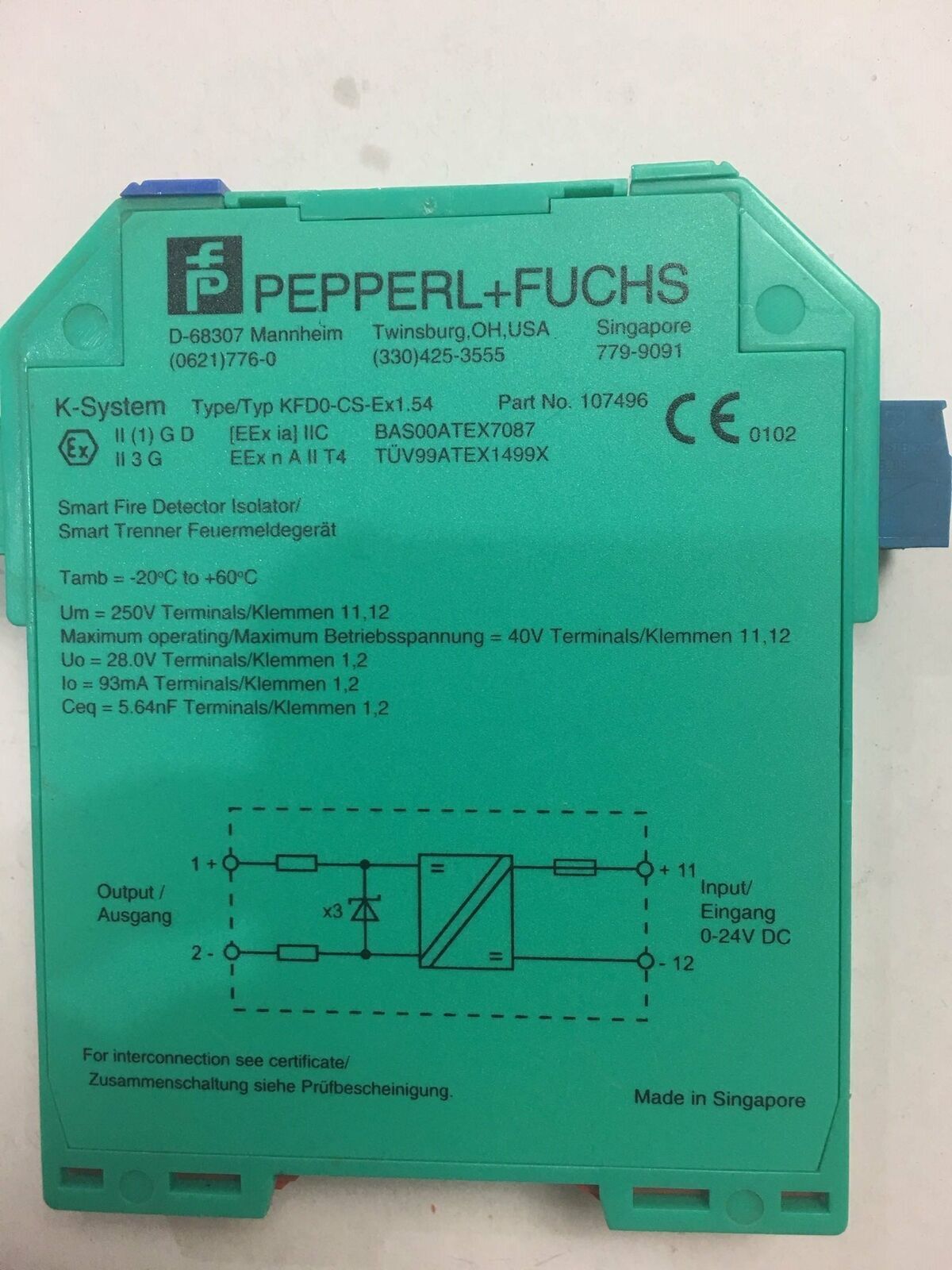 New ONE FOR PEPPERL+FUCHS KFD0-CS-Ex1.54 System Sensor - PEPPERL+FUCHS