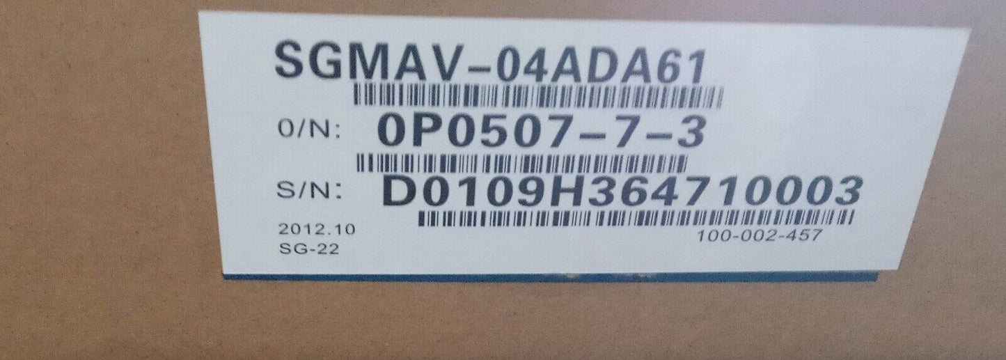 New Yaskawa SGMAV-04ADA61 Servo Motor - YASKAWA