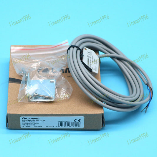 New LANBAO PSF-BC30DNO-3M Photoelectric Switch Sensor in a Box - LANBAO