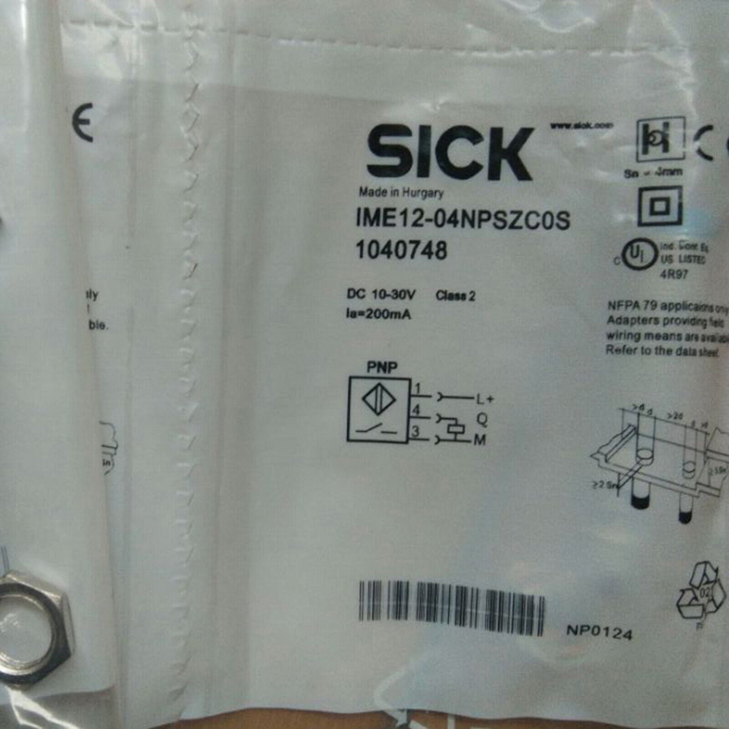 New ONE SICK Photoelectric Switch IME12-04NPSZC0S Fast - ONE SICK