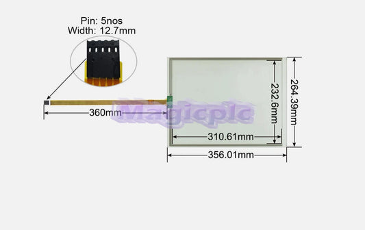MOD:SCN-AT(E274) PN:002741HL-9121 DSC:FLT15.1-001-0H1 Touch screen glass