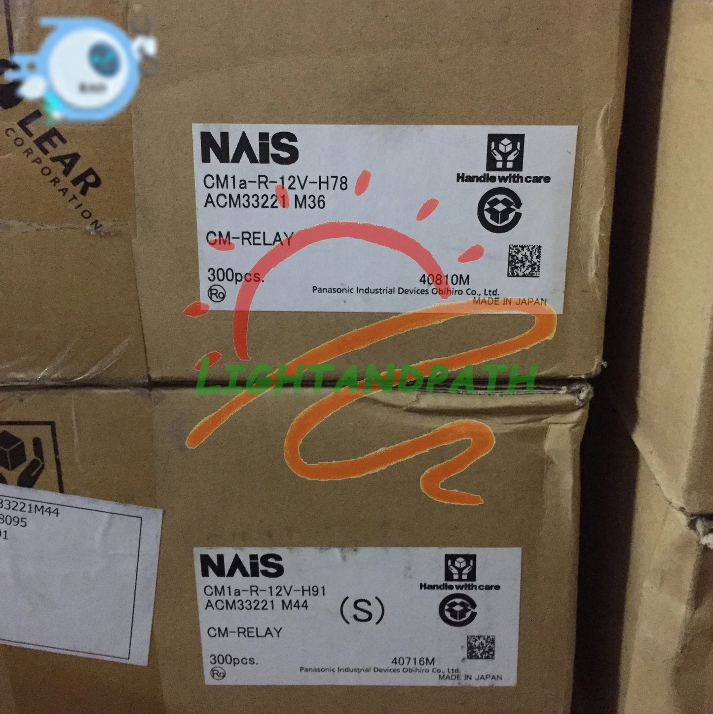 NAIS CM1A-R-12V-H78 ACM33221 M36 12VDC 4 Pins Automotive Relay (SET OF 2)