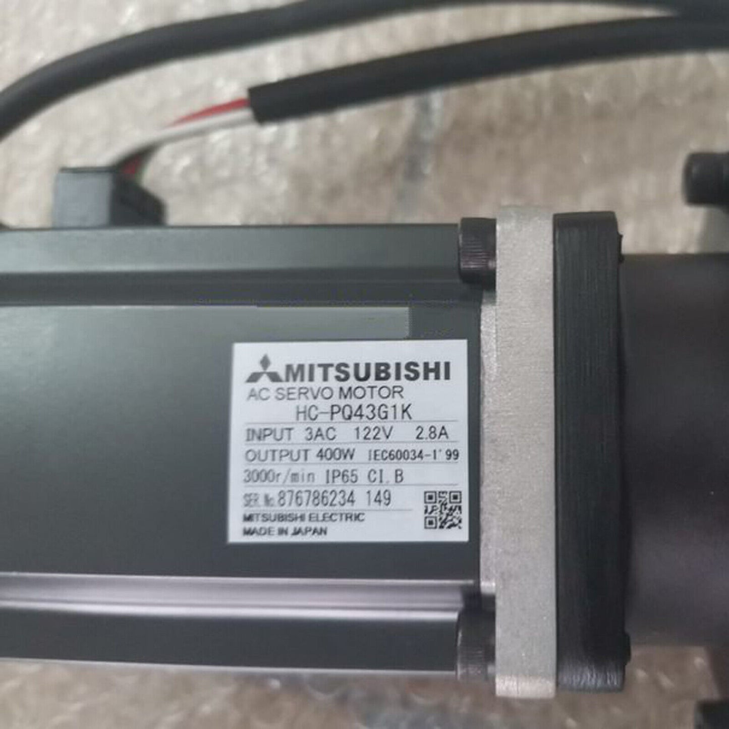 Mitsubishi Servo Motor HC-PQ43G1K 1-Year Warranty - MITSUBISHI