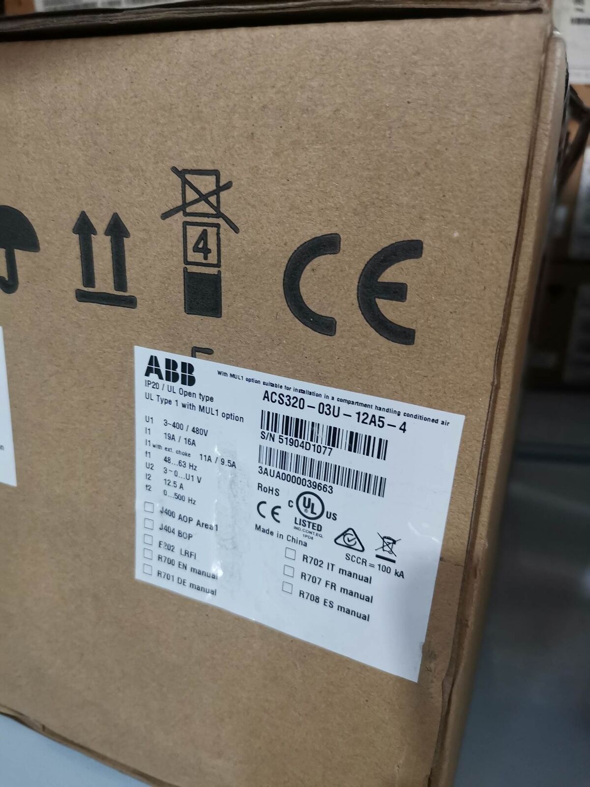 new 1PC ACS320-03U-12A5-4 Inverter 5.5KW Inverter ping - PLD