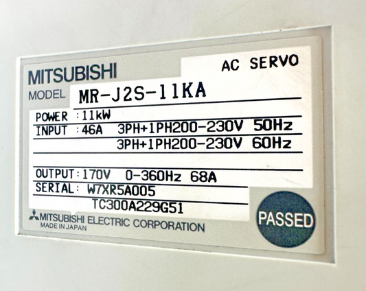 used Mitsuibishi MR-J2S-11KA Servo Amplifier - MITSUIBISHI