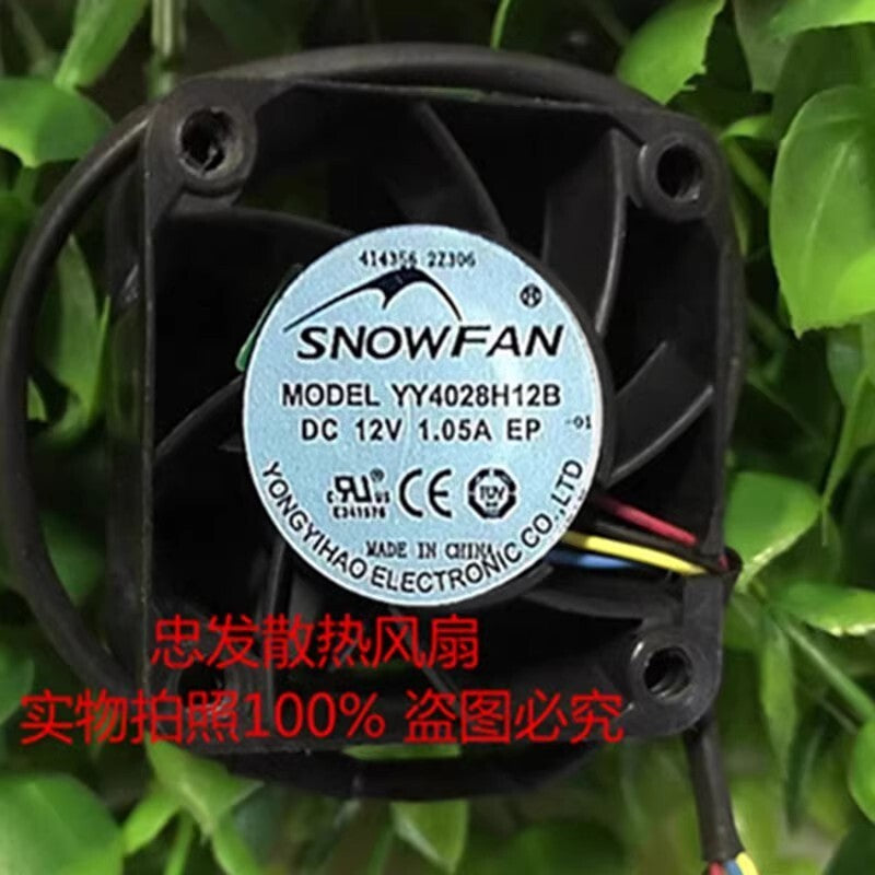 SNOWFAN YY4028H12B 4028 DC12V 1.05A 4-Wire High Speed Server Fan