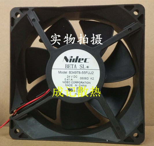 1pcs NIDEC B34978-55FUJ2 12CM 12038 24V 0.41A Inverter Fan