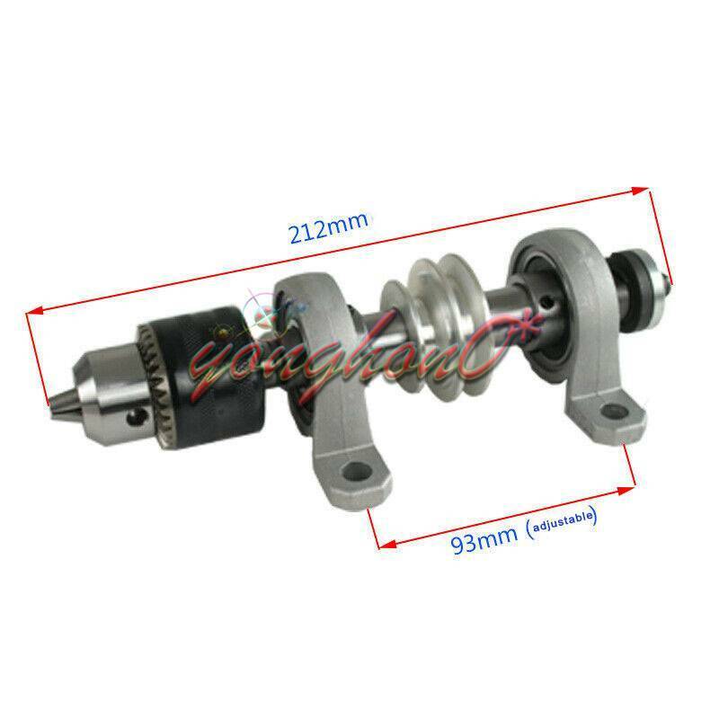 new DIY Spindle Chuck Bearing Seat Pulley Bench Saw Drill Woodworking Rotary Lathe - KOEED