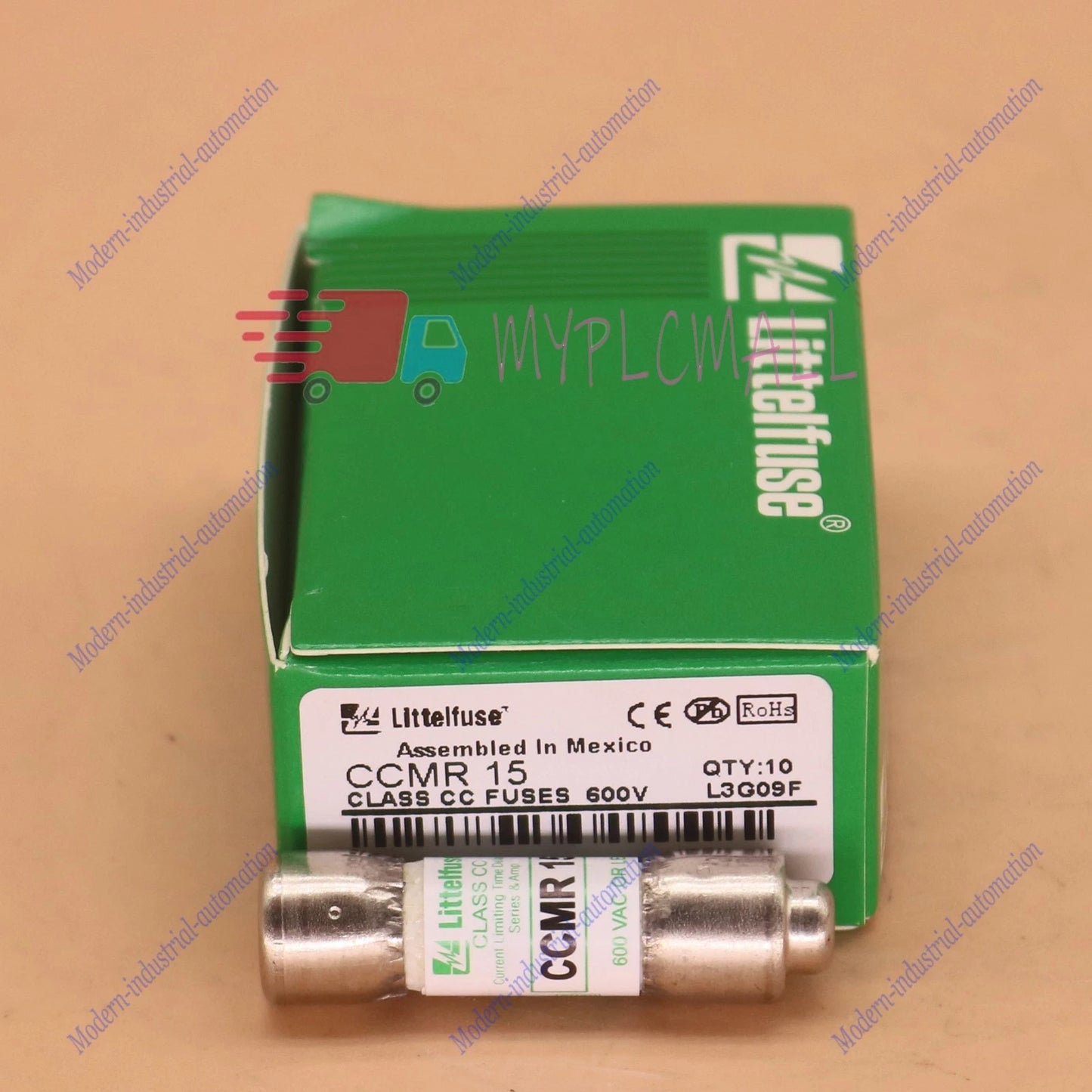 10PC CCMR15 CCMR-15 Time Delay Fuse 15 Amp 600V Free ship #YP1