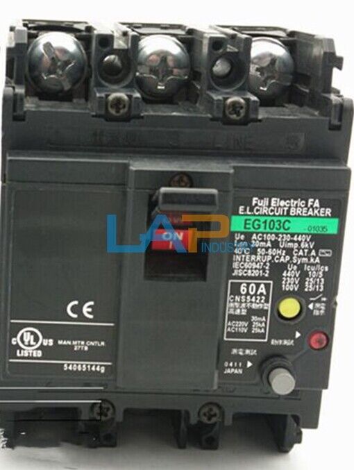 FUJI EG103C 3P 60A Leakage Protection Circuit Breaker - FUJI