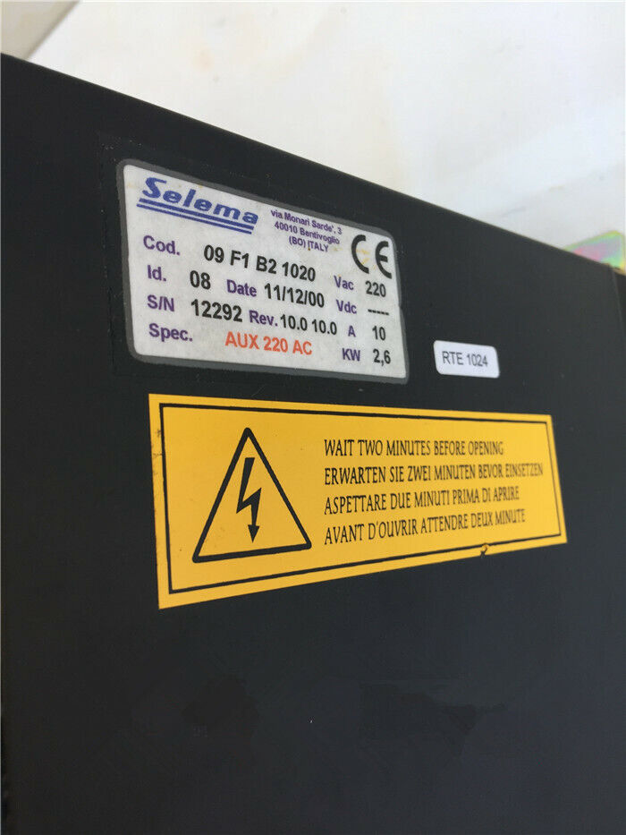 used 1pcs SELEMA Servo Drive 09 F1 B2 1020/V 2.6KW - SELEMA