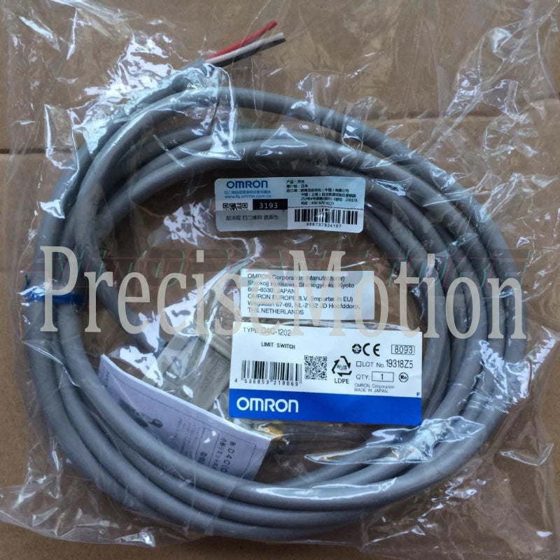1Pcs OMRON D4C-1202 limit switch with VCTF oil resistant cable Free ship