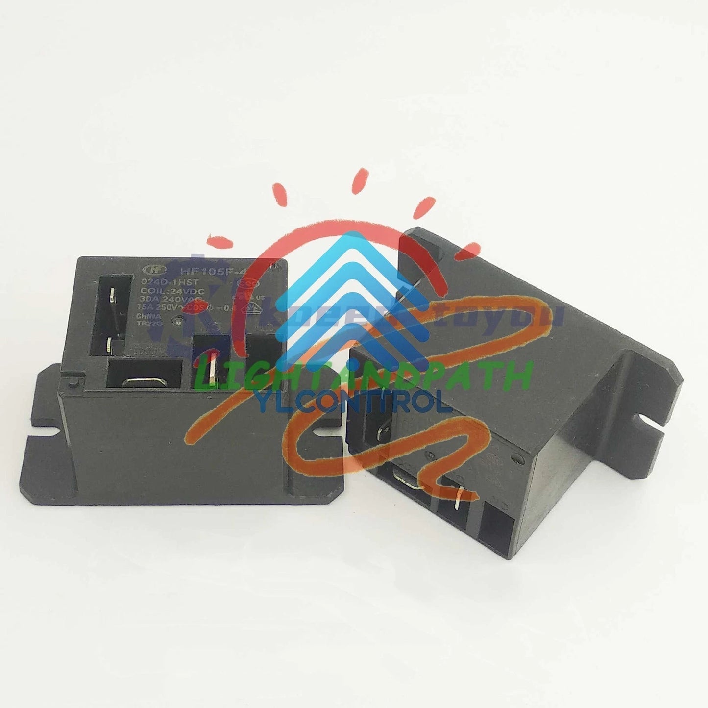 HONGFA HF105F-4-024D-1HST 24VDC Power Relay 30A 240VAC 4Pins 1PC