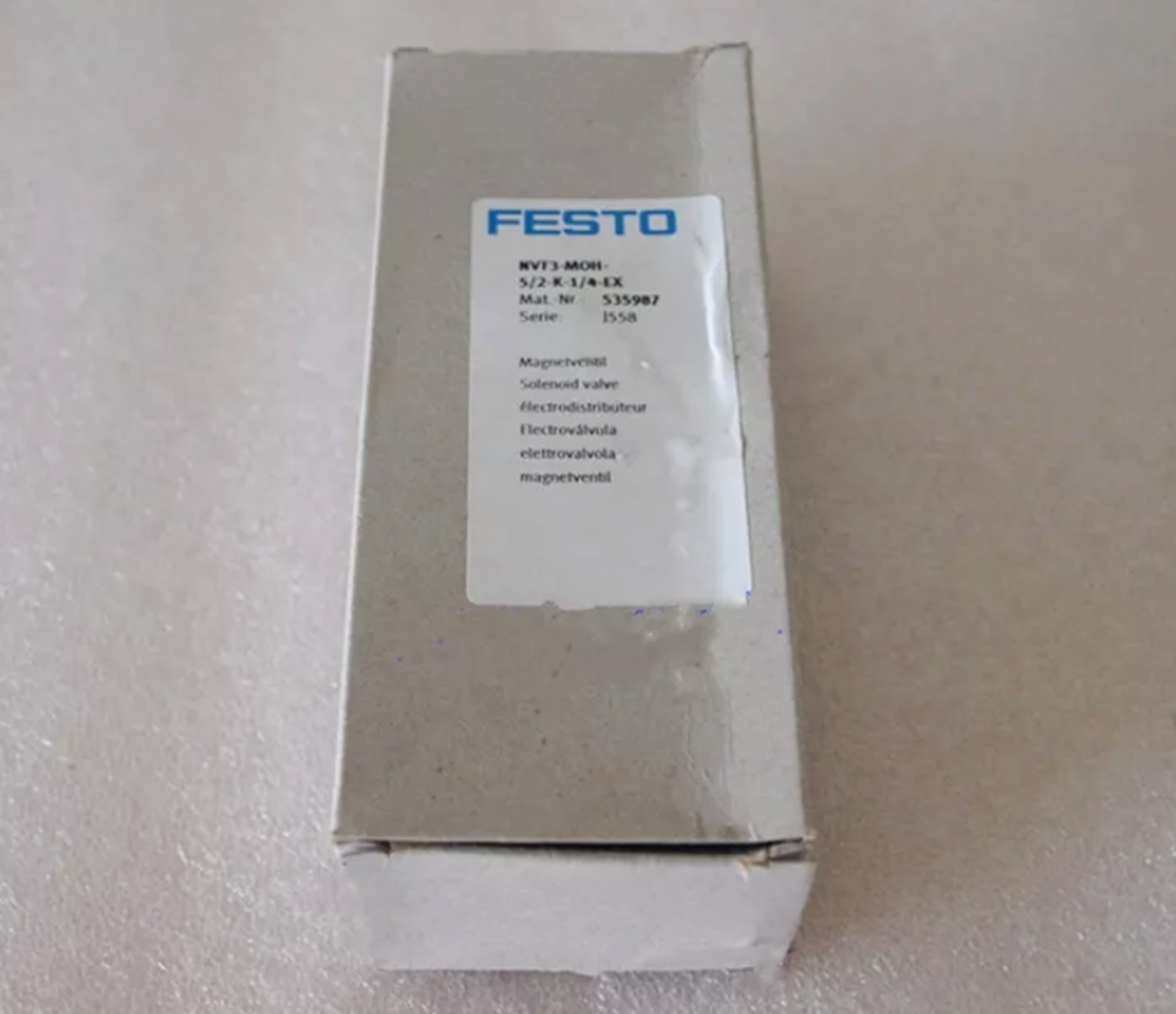 FESTO NVF3-MOH-5/2-K-1/4-EX 535987 Solenoid Valve - FESTO