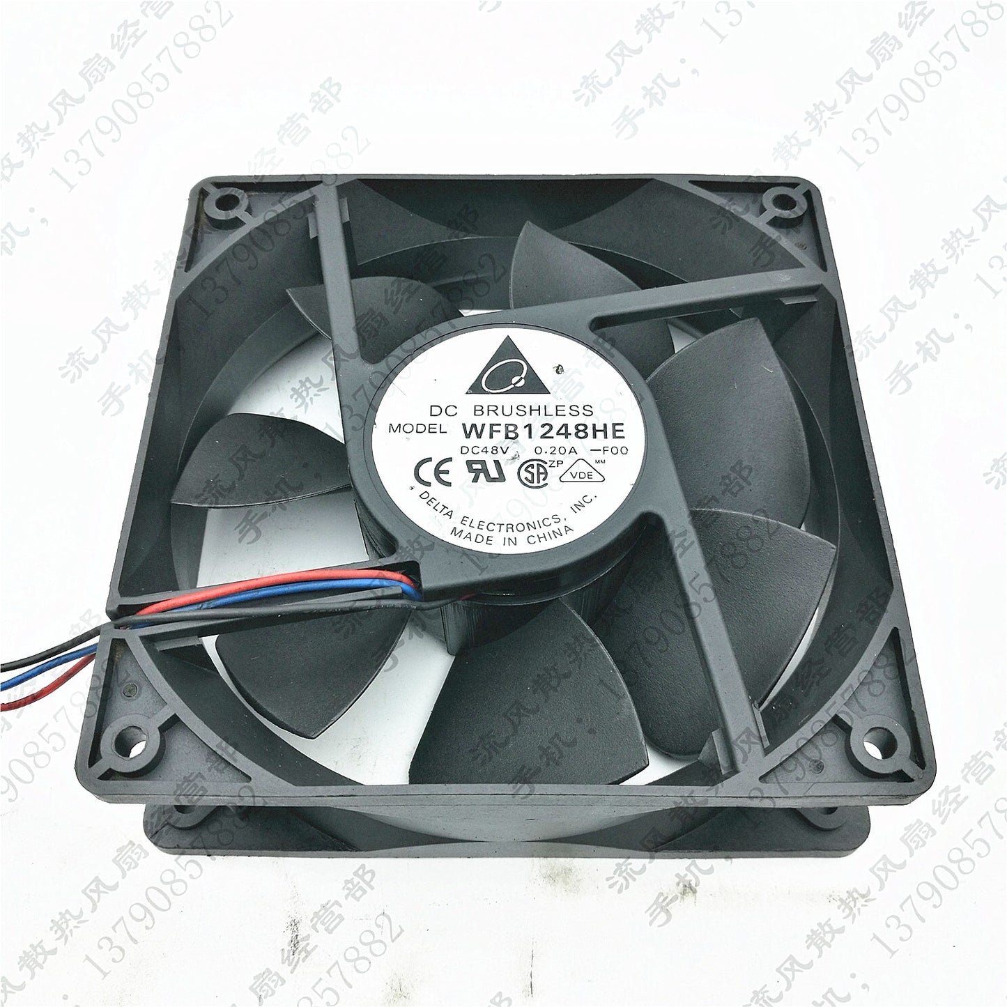 Delta WFB1248HE 12038 DC48V 0.20A 12CM 3-Wire Mute Cooling Fan