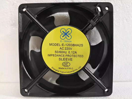 E-trisda E-12038HA2S AC220V 50/60Hz 0.12A 120*120*38MM Ball Cooling Fan