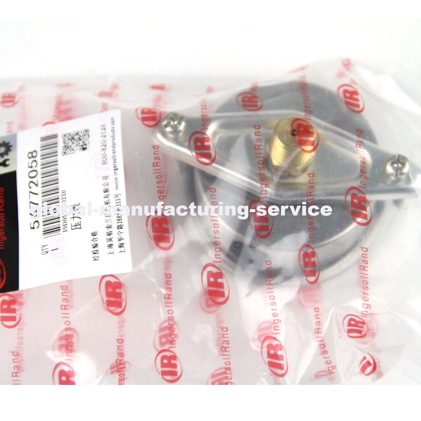 new INGERSOLL RAND IR 54772058 Pressure Gauge - INGERSOLL RAND