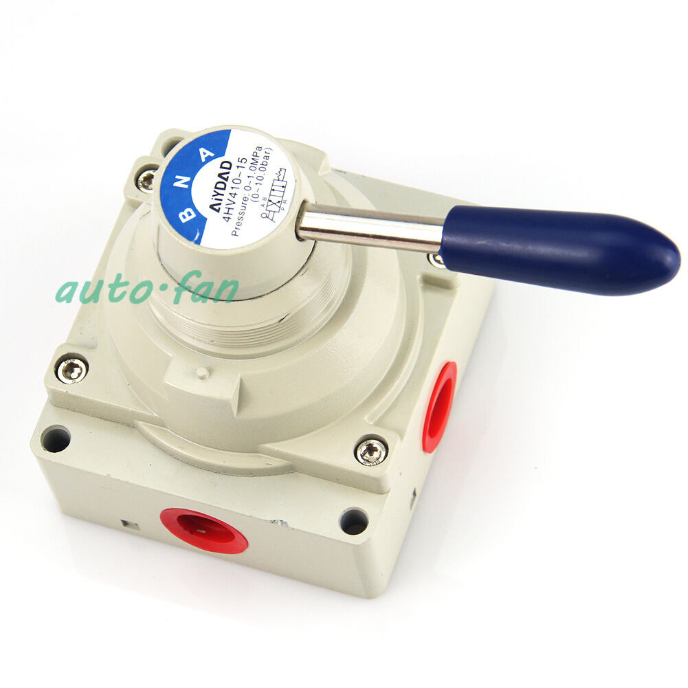 new 4 way 2 position Manual Hand Lever Pneumatic Valve BSPT 4HV410-15 - KOEED