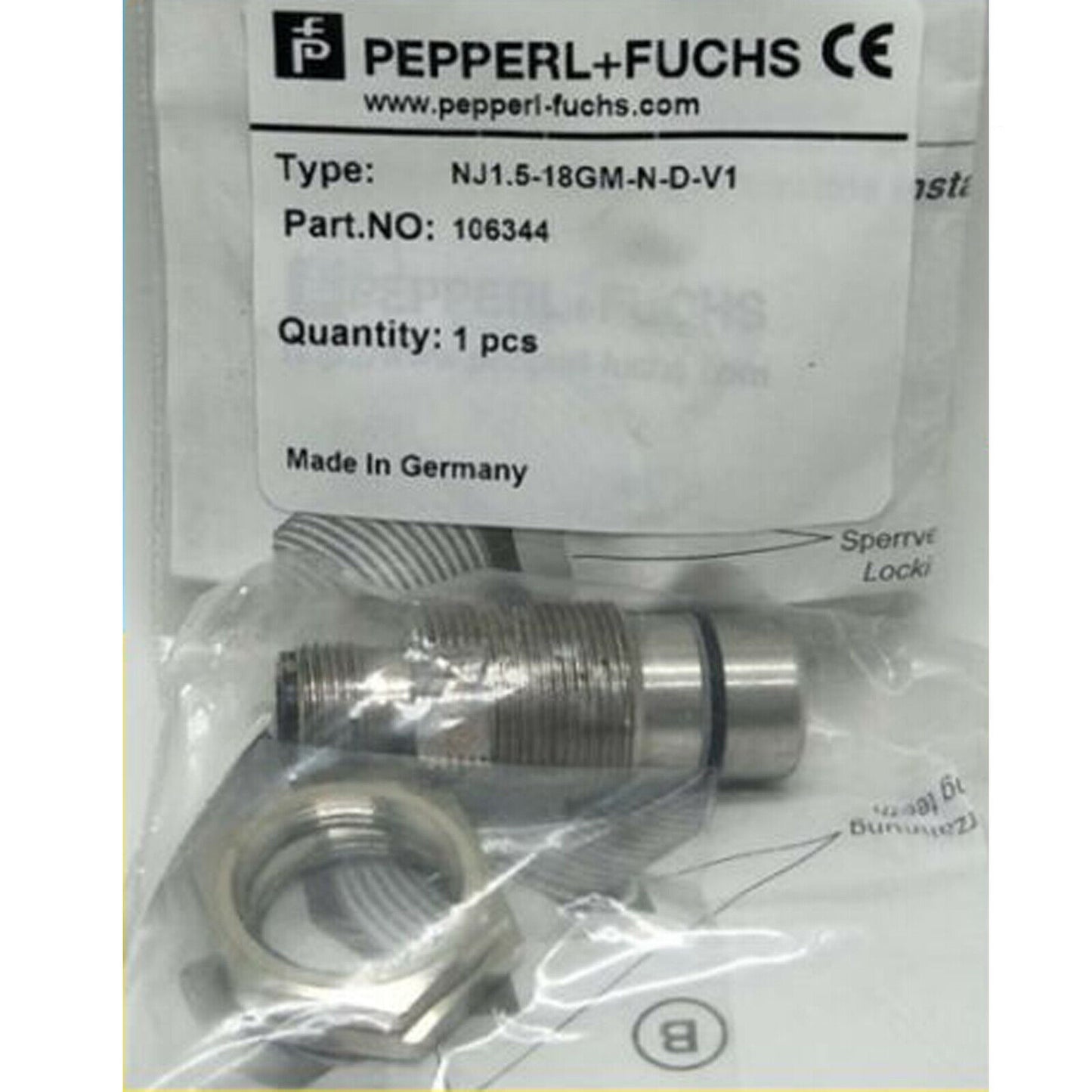 Pepperl+Fuchs NJ1.5-18GM Proximity Switch - PEPPERL+FUCHS