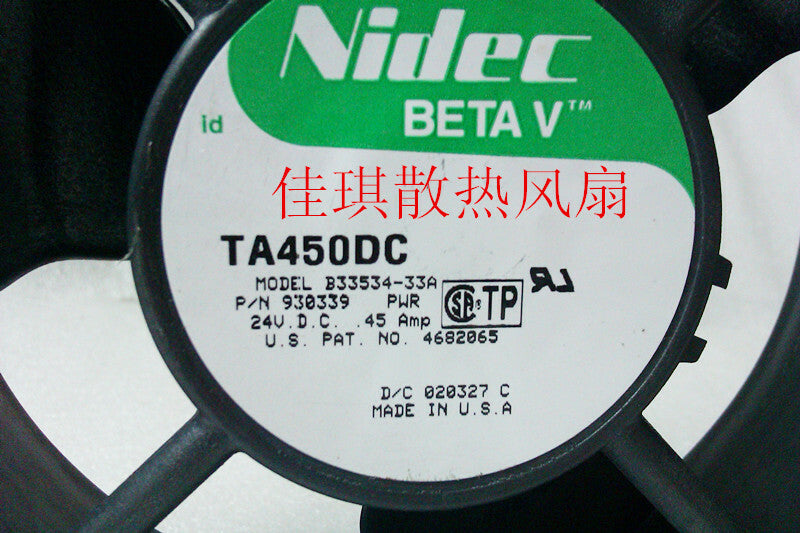 1PCS NIDEC TA450DC B33534-33A 24V 12038 24V 0.45A cooling fan