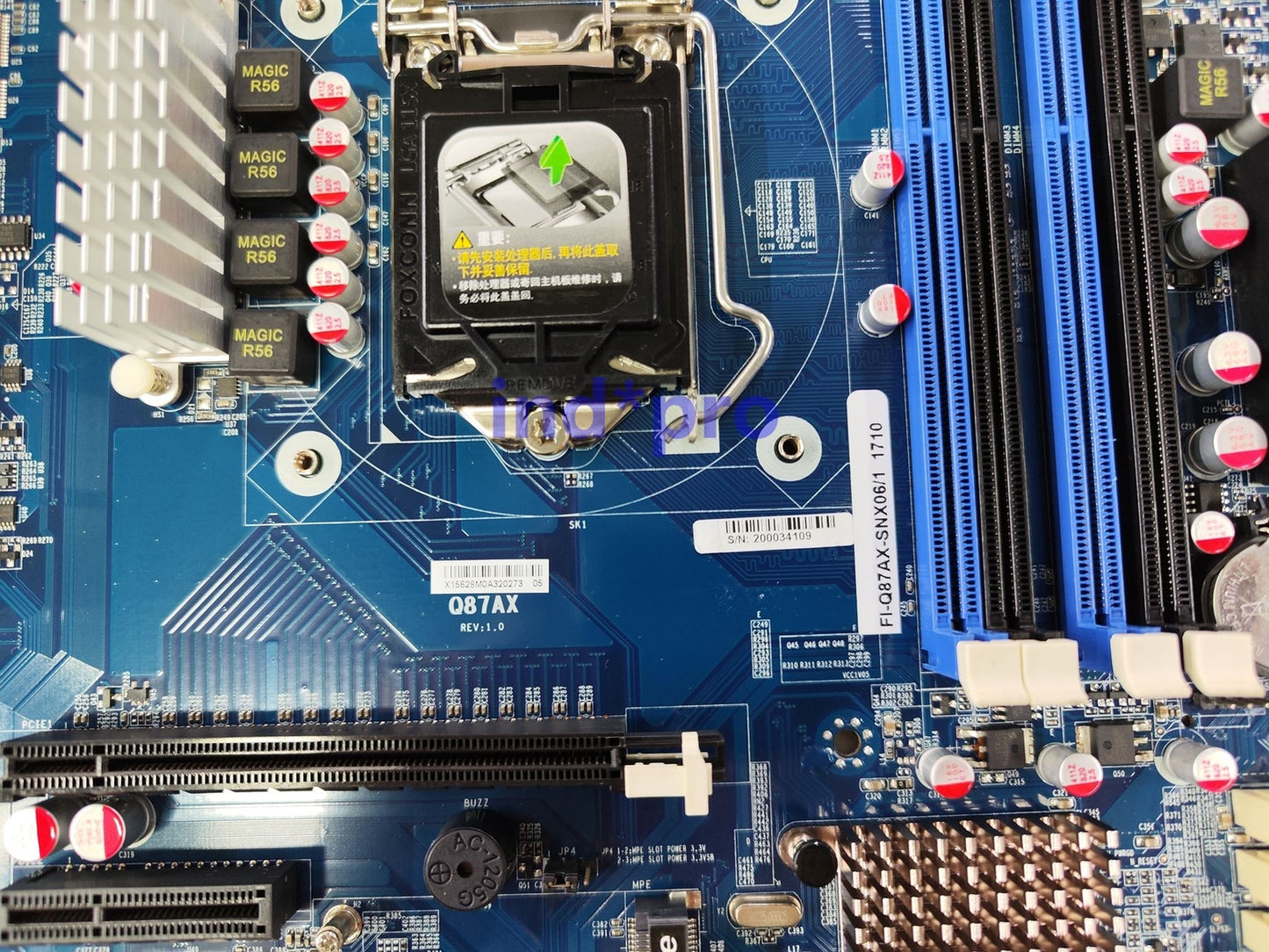 used Q87AX industrial motherboard FI-Q87AX-SNX06/1 with beautiful color