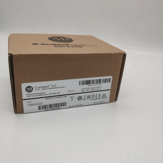 2022 New Factory-Sealed Model AB1769-IQ32 SER CompactLogix 24V DC Input Module - COMPACTLOGIX