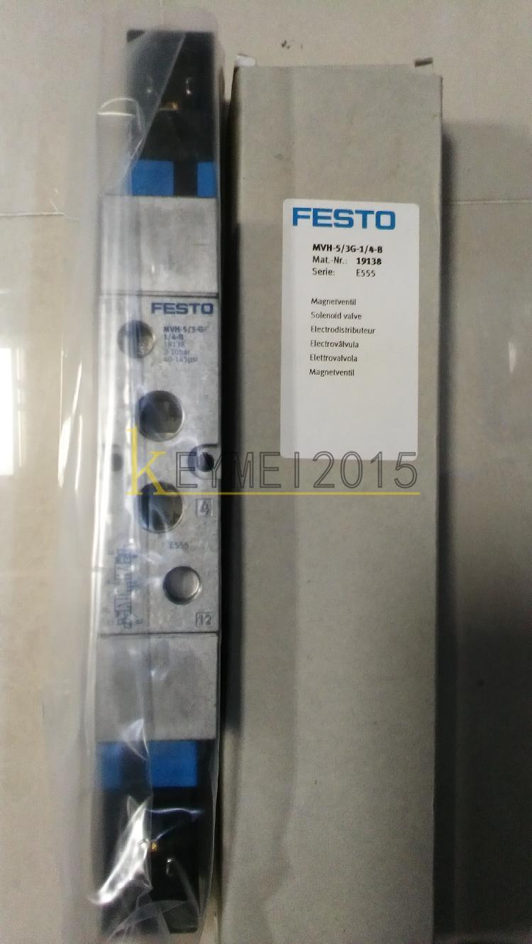 ONE New FESTO Solenoid Valve MVH-5/3G-1/4-B 19138 - FESTO
