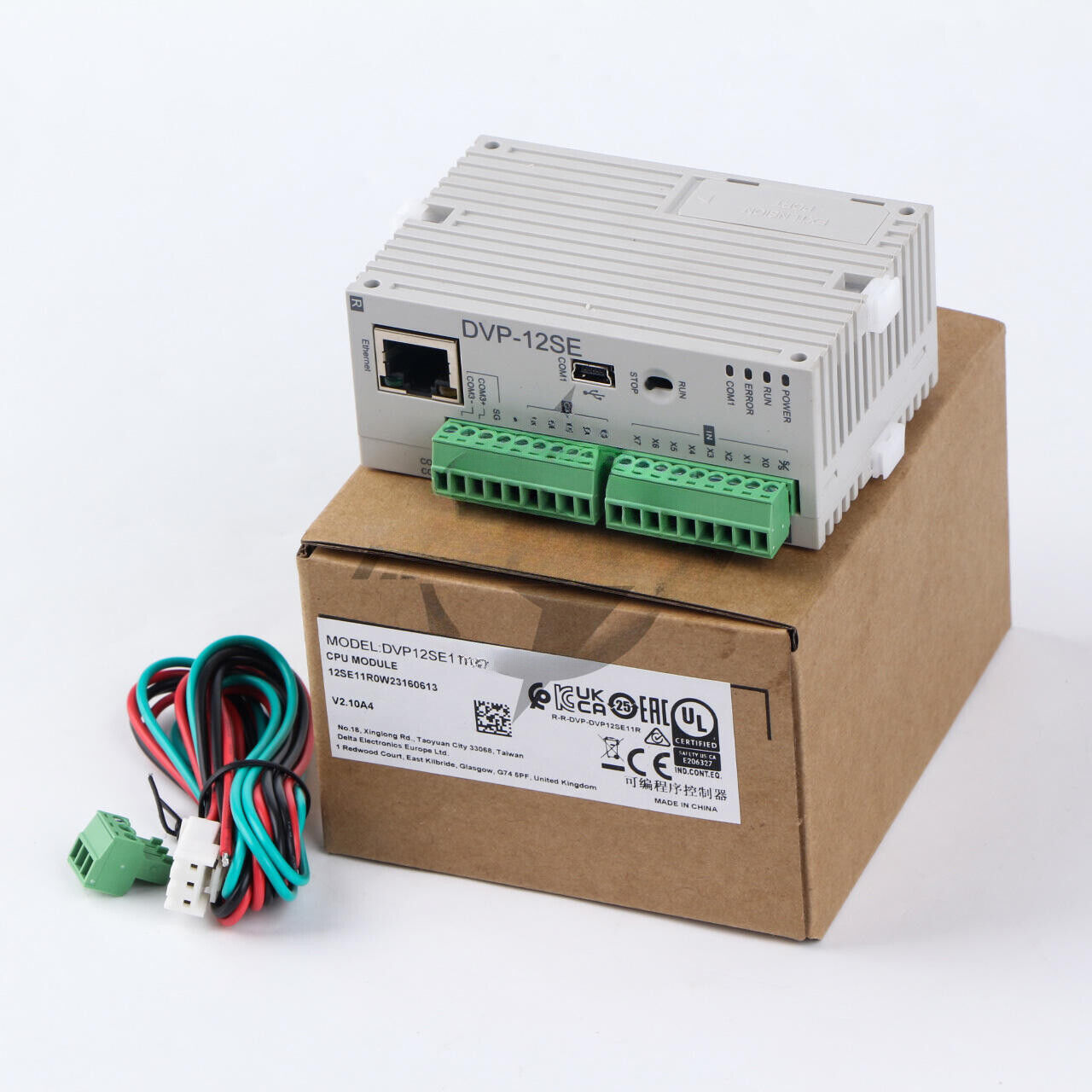 new In Box Delta DVP12SE11R DVP-12SE11R PLC 8 DI 4 DO-Relay Ethernet - DELTA