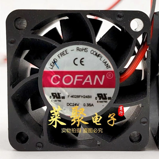 COFAN F-4028FH24B11 4028 DC24V 0.35A 4CM 2-Wire Silent Cooling Fan