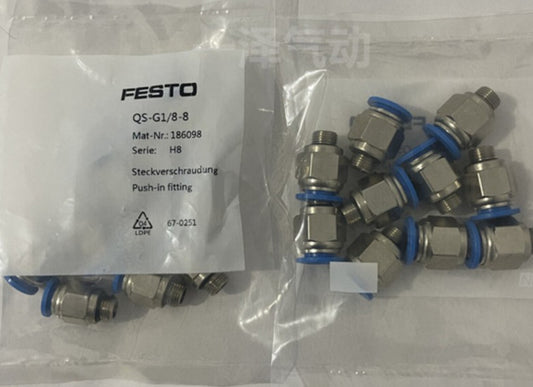 10PC FESTO Threaded plug QS-G1/8-8 132038 Free shipping