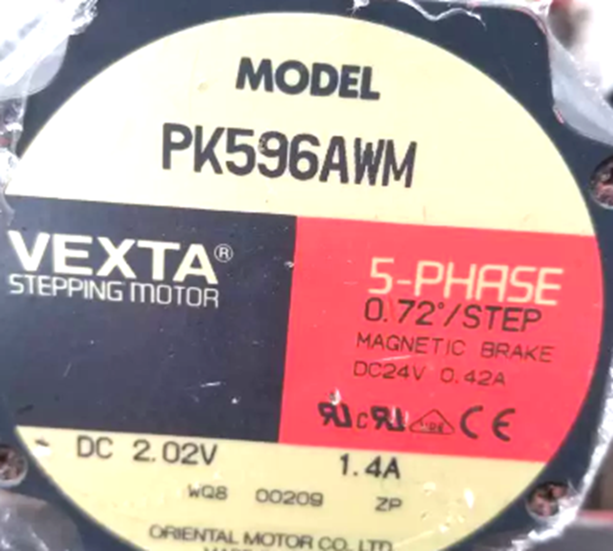 Oriental Motor Stepping Motor PK596AWM - ORIENTAL MOTOR