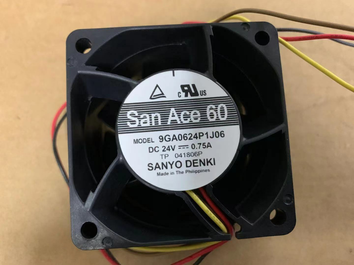 1 pcs Sanyo 60*60*38MM 9GA0624P1J06 24V 0.75A 4-wire cooling fan