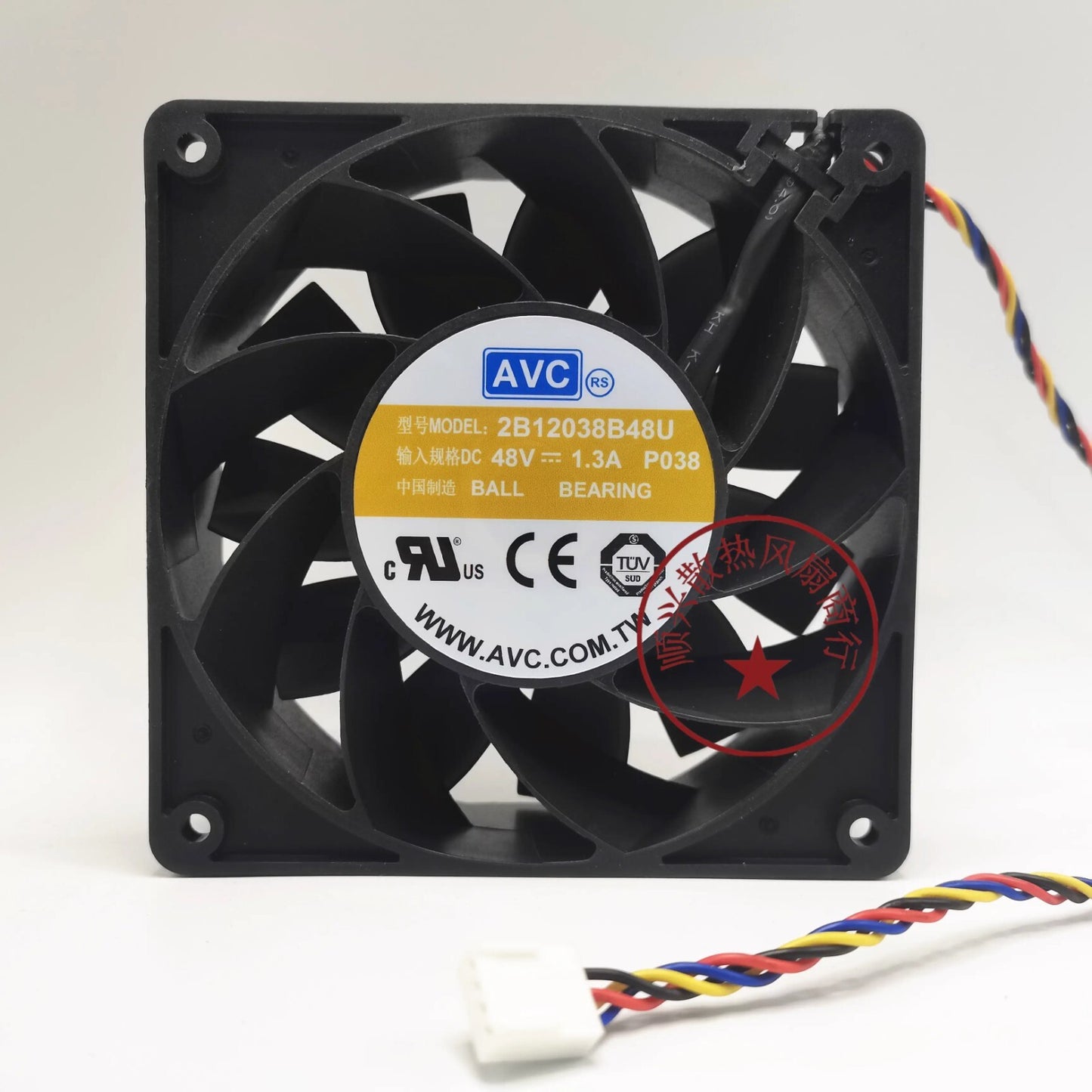 AVC 2B12038B48U DC48V 1.3A 12CM 4-Pin Silent Cooling Fan
