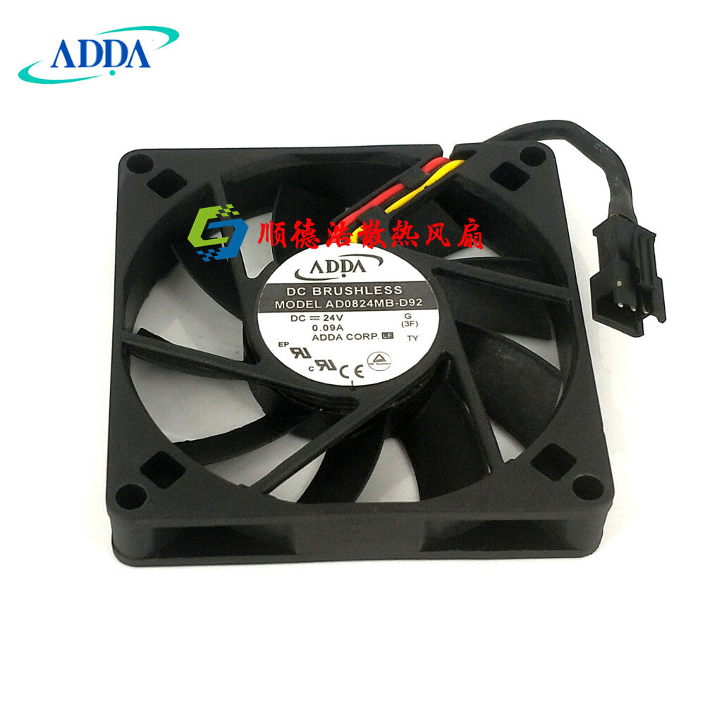 1pcs ADDA AD0824MB-D92 8cm DC24V 0.09A 3-wire cooling fan