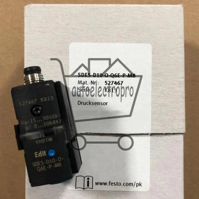 1Pcs FESTO SDE5-D10-O-Q6E-P-M8 527467 Pressure Sensor