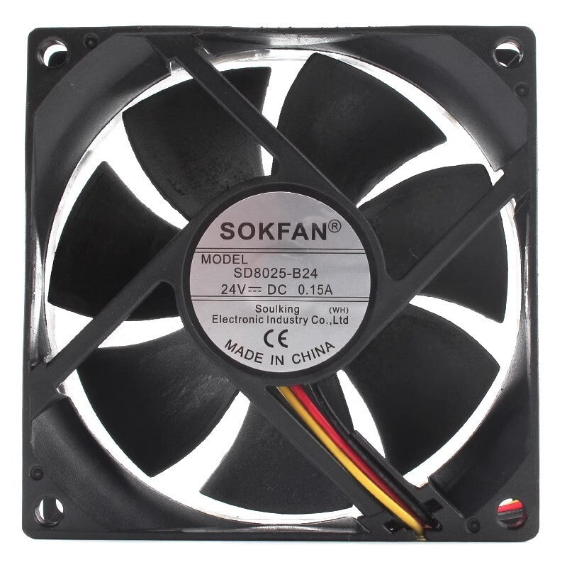 SOKFAN SD8025-B24 8025 24V 0.15A 8cm 3-wire inverter cooling fan