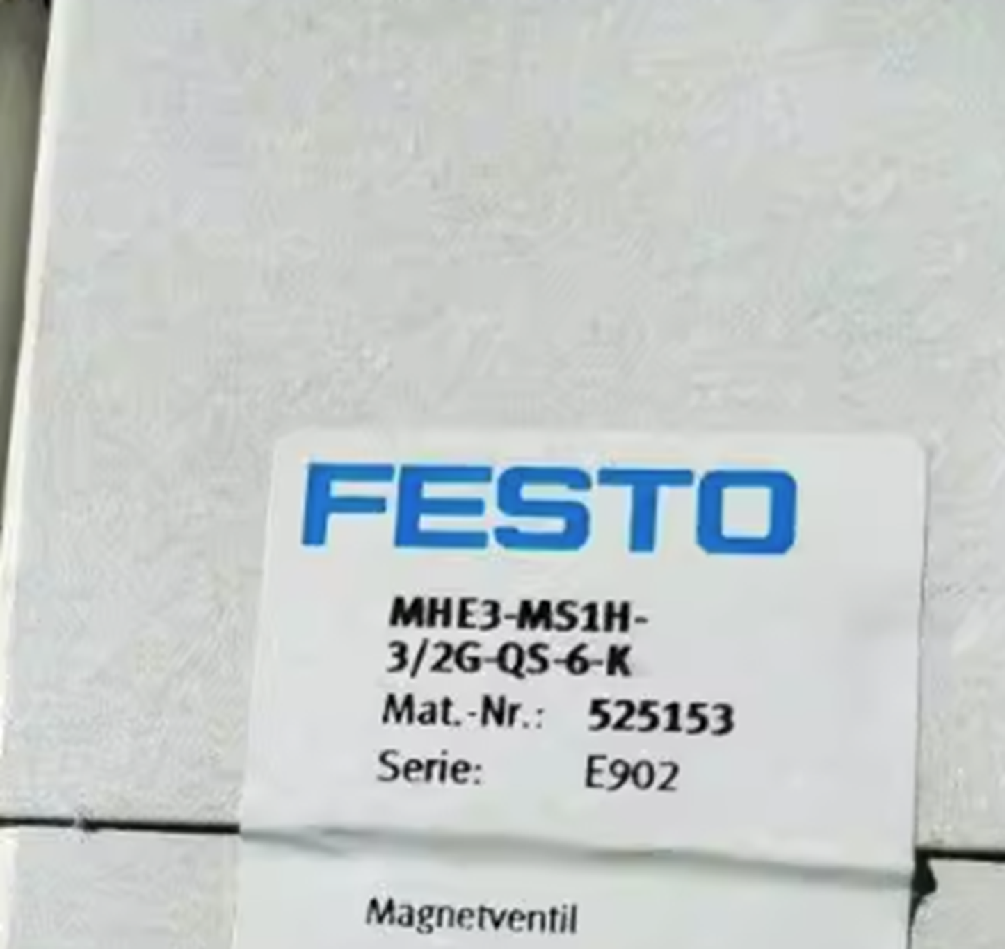 New FESTO MHE3-MS1H-3/2G-QS-6-K Solenoid Valve - FESTO