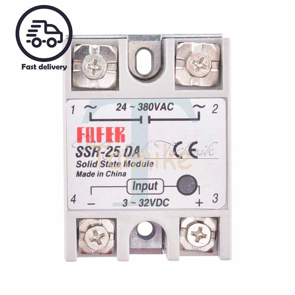 1PCS FOTEH SSR-25 DA Single Phase DC Control Solid State Relay SSR-25DA