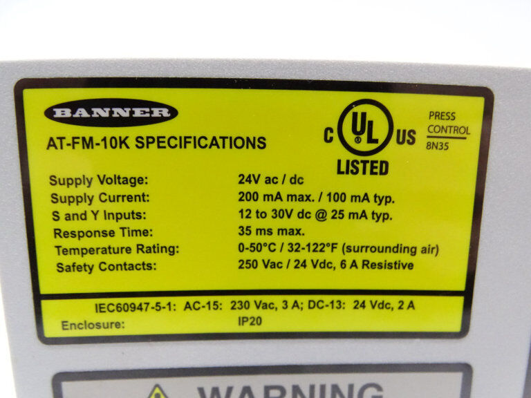 BANNER ENGINEERING AT-FM-10K Relay - BANNER ENGINEERING